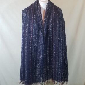 Hat Attack Blue Multicolored Oversized Scarf NWOT